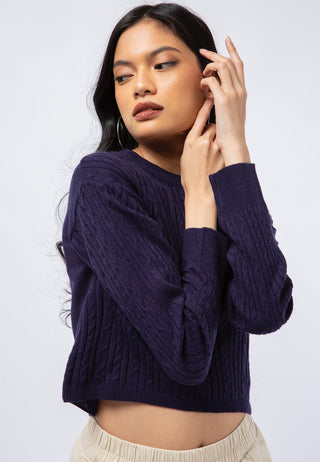 Cable Knit Long Sleeve Sweater