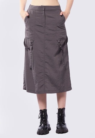 Parachute Cargo Midi Skirt