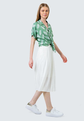 Off white Maxi Pleated Skirt