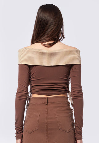 Brown Long Sleeve Top