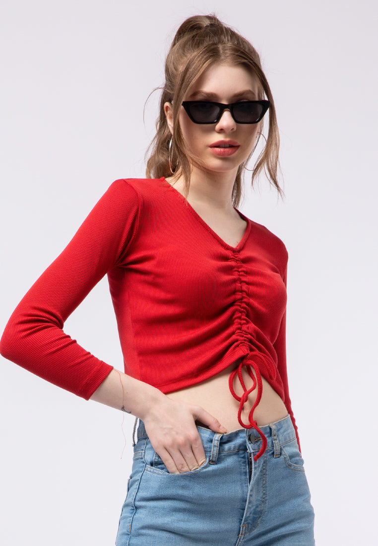Long Sleeve Ruched Top – COLORBOX - Indonesia