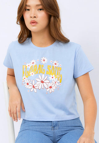 Short Sleeve Graphic Crop T-shirt