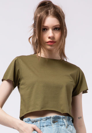 Basic Crop Short Sleeve T-shirt