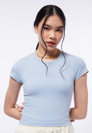 Basic Fitted Crop T-Shirt