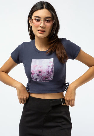 Graphic T-shirt with Cut Out Details