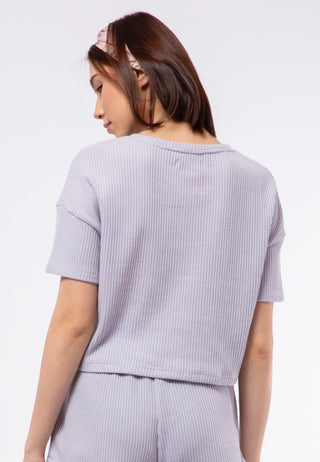 Textured T-shirt with Patches