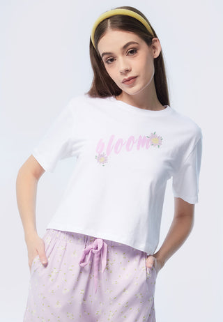 Graphic Short Sleeve Lounge Top