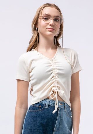 Ruched Short Sleeve Top