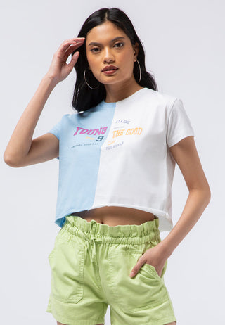 Colorblock Crop T-shirt