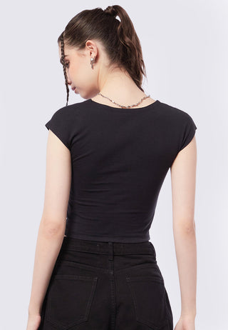 Fitted Short Sleeve Crop T-Shirt