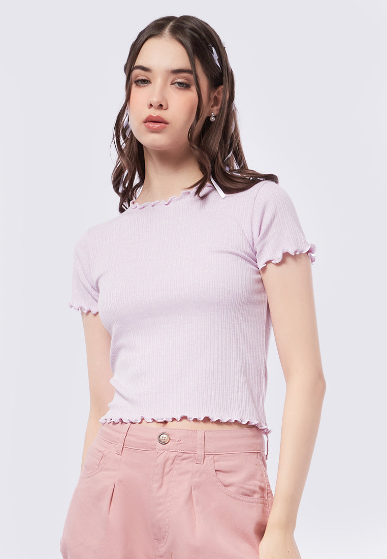 Lettuce Hem Rib Top – COLORBOX - Indonesia