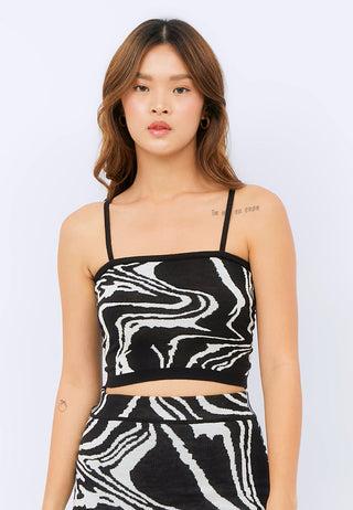 Psychedelic Wave Print Tank Top