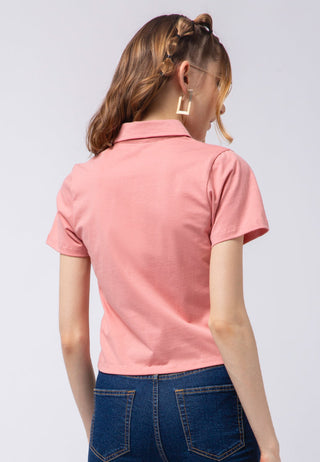 Ruched Front Short Sleeve Blouse