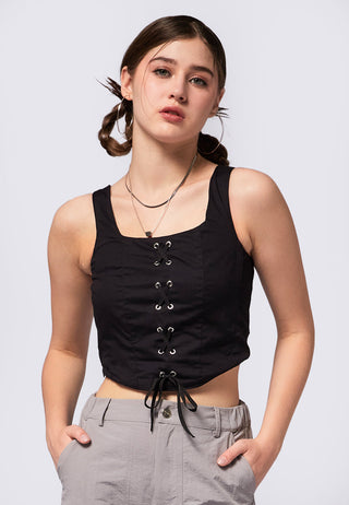 Front Tie Sleeveless Crop Top