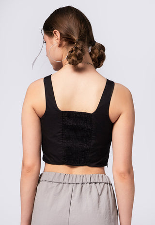 Front Tie Sleeveless Crop Top