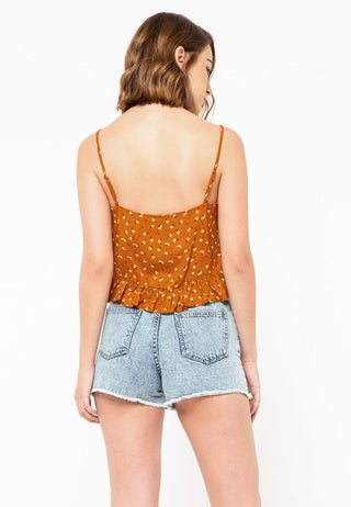 Ruched Tanktop Flower