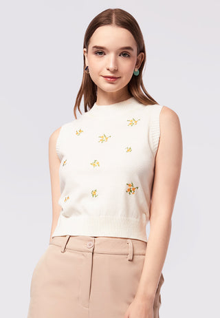 Floral Knit Vest