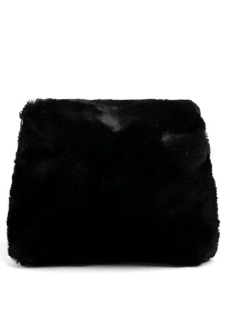 Black Fur Sling Bag
