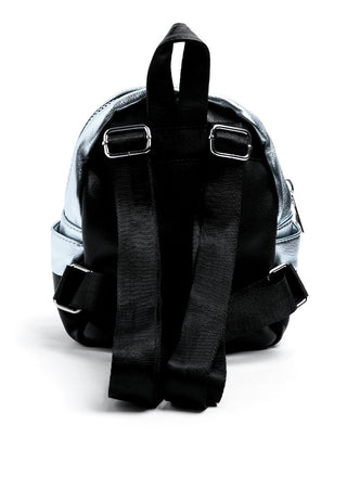 Silver Zipper Backpack