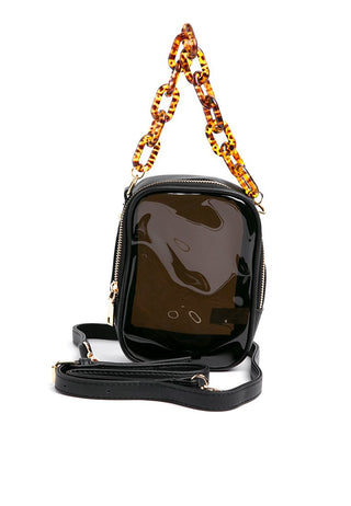 Chain Transparent Handbag - Black