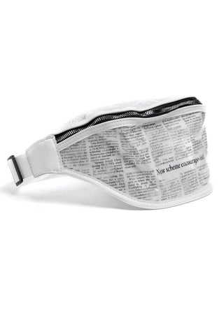 Newspaper Waist Bag - White