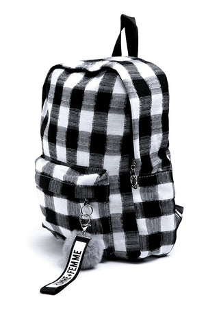 Black white backpack