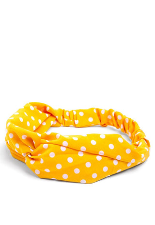 Polkadot headband - Yellow