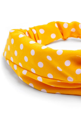 Polkadot headband - Yellow