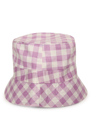 Lilac Gingham Bucket Hat