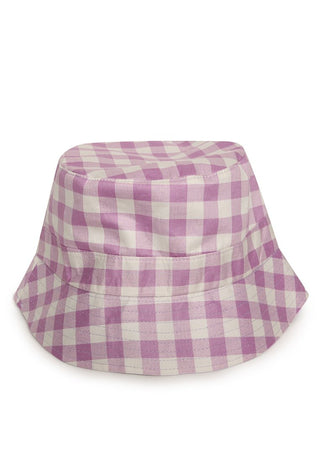 Lilac Gingham Bucket Hat