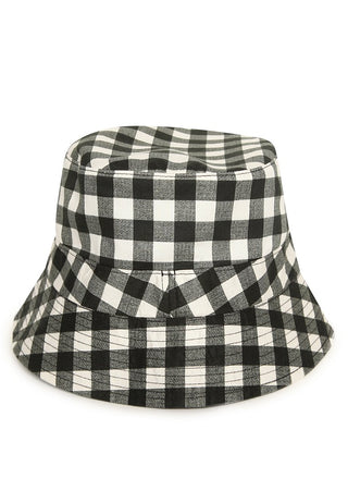 Black Gingham Bucket Hat