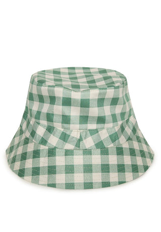 Green Gingham Bucket Hat