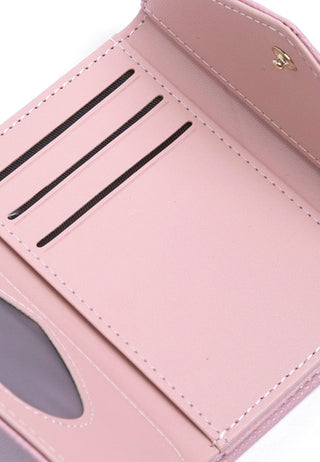 Pink wallet with coin pocket
