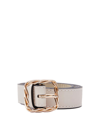 Taupe Leather Belt