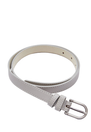 Grey Leather Belt