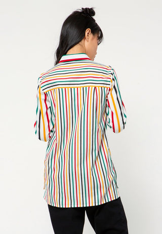 Printed Stripes Loose Shirt