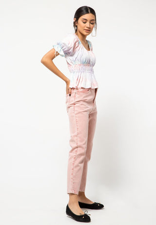 Pink Ruched Top