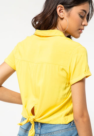 Back Detail Crop Shirt