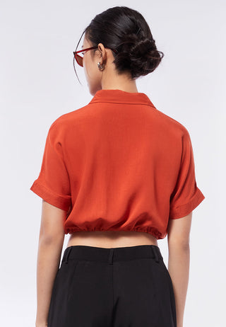 Tied Hem Crop Shirt