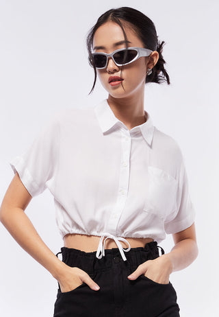 Tied Hem Crop Shirt