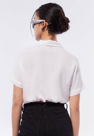 Tied Hem Crop Shirt