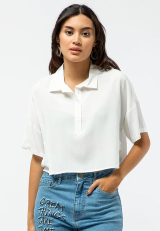 Short Sleeve Shirt with Polo Collar