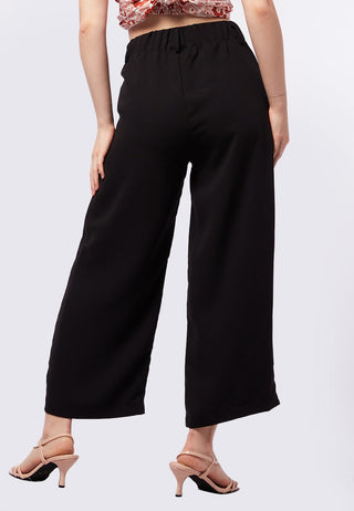 Cropped Culottes with Double Button Details
