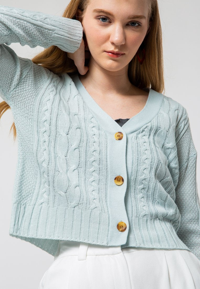 Color Box Cardigan Cable Knit Cardigan – COLORBOX - Indonesia