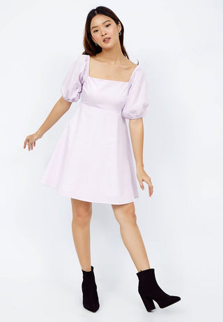 Puff Sleeve Mini Dress