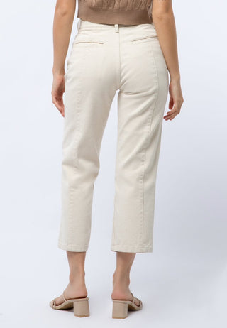 Crop Denim Pants with Slit Details