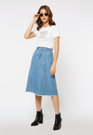 A-line Denim skirt