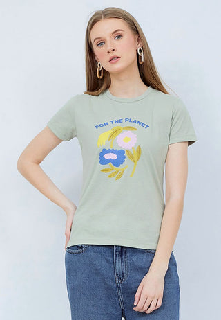 For Planet Round Neck T-shirt