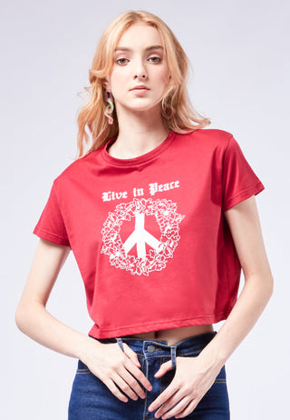 Short Sleeve Graphic Crop T-shirt
