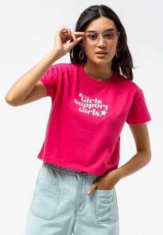 Girl Supports Round Neck T-shirt